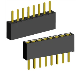 1.27mm PCB Socket Single Row Bottom Colsed Straight Dip Type